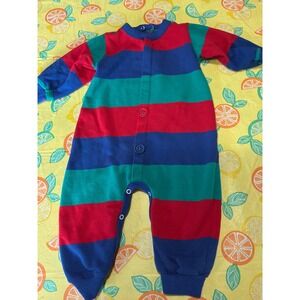 Unbranded Striped Romper Kids 18-24M Red Blue Green